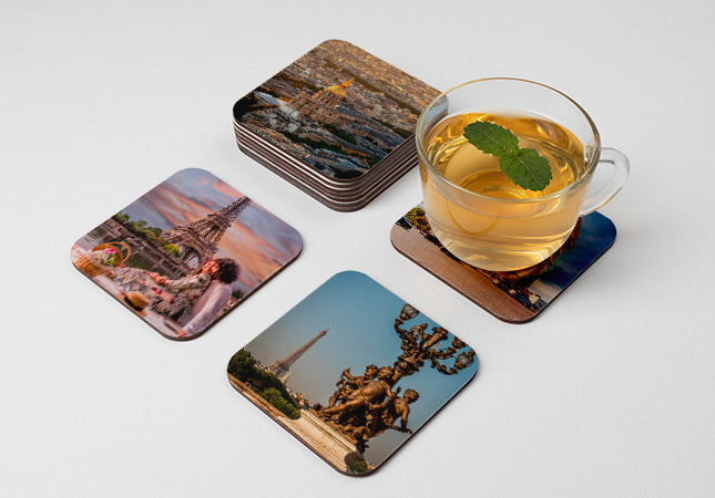Posavasos personalizados - Pack de 4
