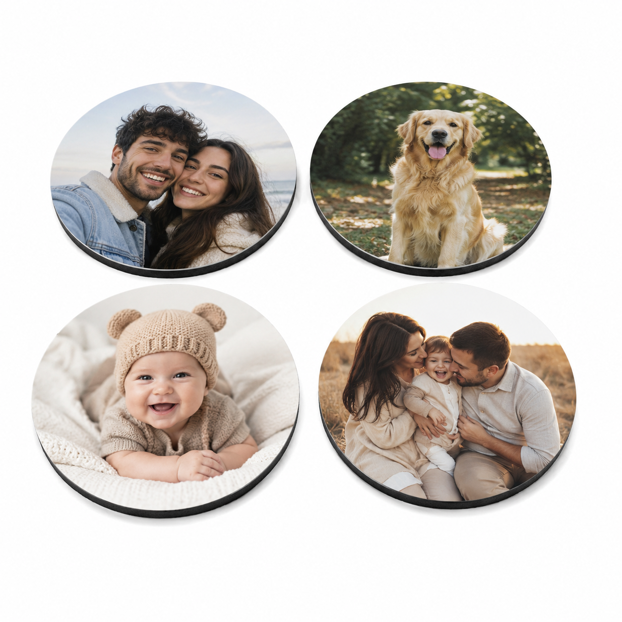 Posavasos personalizados - Pack de 4