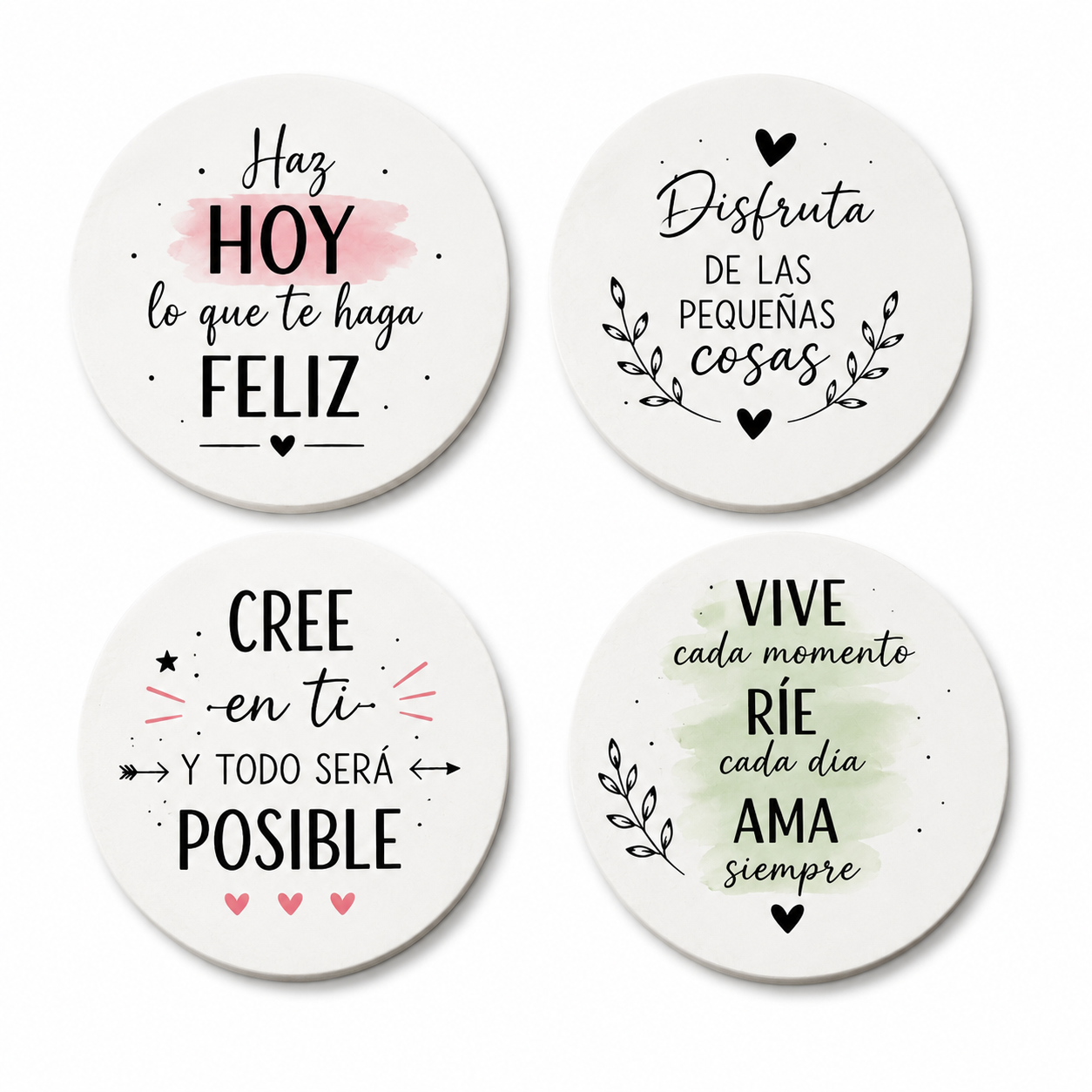 Posavasos personalizados - Pack de 4